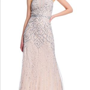 Adrianna papell long beaded dress